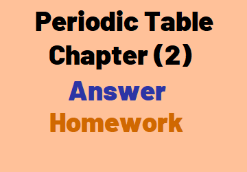 Answer Homework Chapter(2)